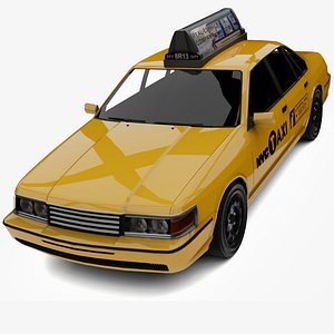 3D Generic Lowpoly Taxi Thompson
