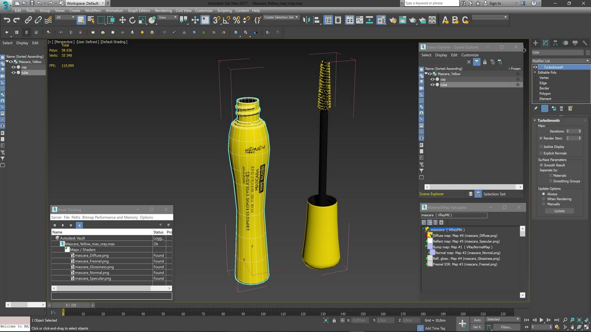 Mascara Yellow 3D - TurboSquid 2024523
