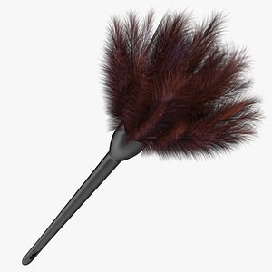 feather duster black handle 3D model