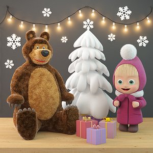 3D toys masha bear