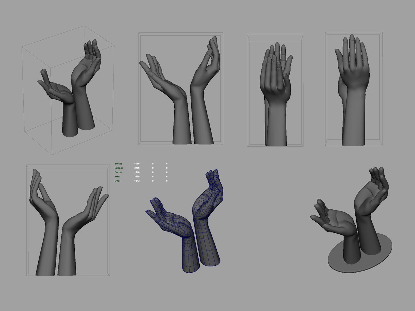 Sculpture Raised Hands 0185 V1 3dm Stl Mb 3D Model - TurboSquid 2094553
