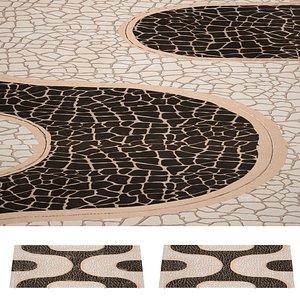Mosaic paving stones 3D