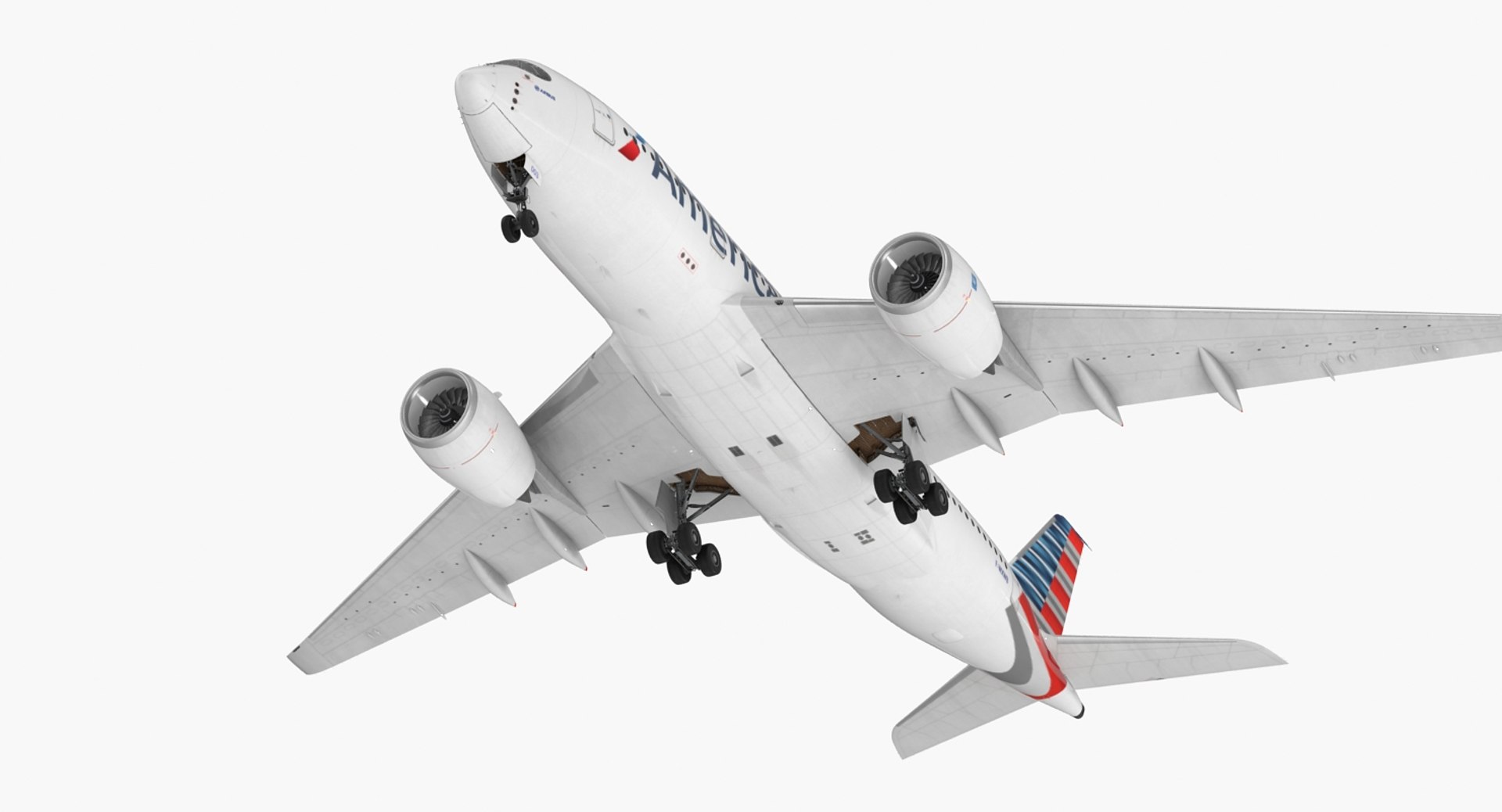 Airbus A350-800 American Airlines 3D model preview