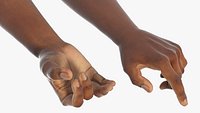 Realistic Afro Male Hands Pair Rigged for Maya