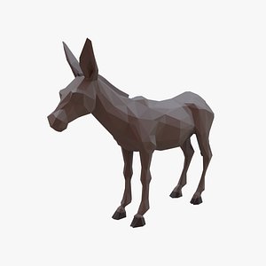 Hinny donkey low poly