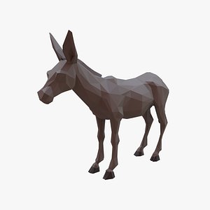 Hinny donkey low poly