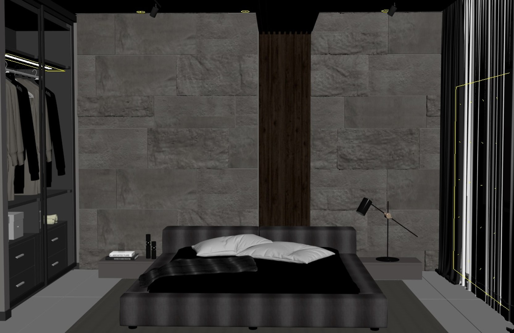 3D Model Bedroom Loft Design - TurboSquid 2298078