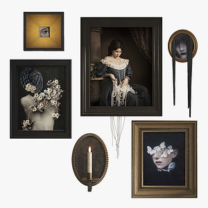 Vintage gothic wall decor 3D model