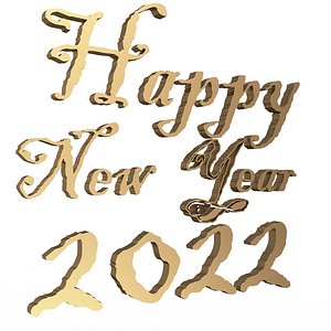 Happy New Year 2022 02 3D