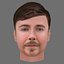 MrBeast - Jimmy- Donaldson Head - 游戏低多边形头部