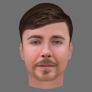 MrBeast - Jimmy- Donaldson Head - Low poly head for game