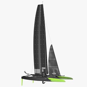 Modern Race Yacht 3D model