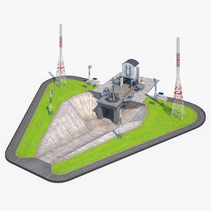 Vostochny Cosmodrome Russian Spaceport Rigged 3D
