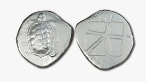 3D Aegina ancient coin