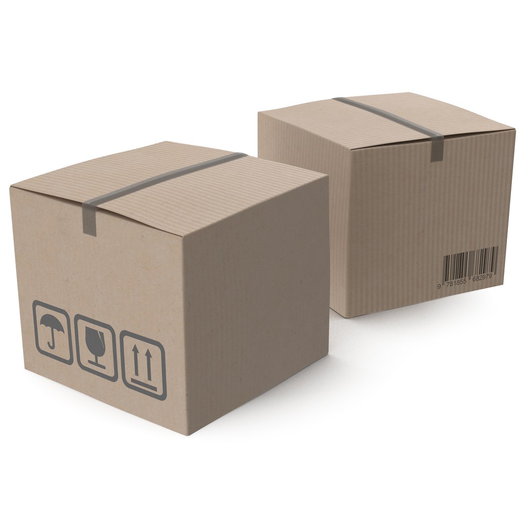 Cardboard Box 3D model preview