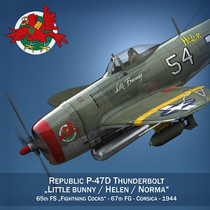 republic p-47 thunderbolt - 3d c4d