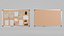 Professional Rectangular Corkboard - Customizable Pin Board Collection 3D model