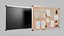 Professional Rectangular Corkboard - Customizable Pin Board Collection 3D model