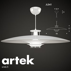 3d model pendant lamp jl341 artek