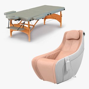 massage table chair 3D model