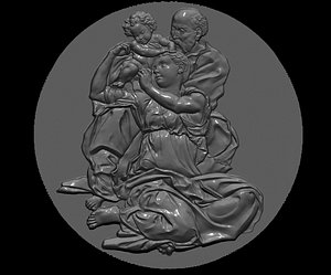 3D model michelangelo tondo doni