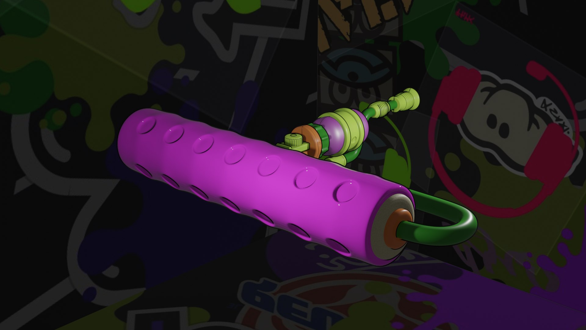 3D Splatoon Roller - TurboSquid 1751037
