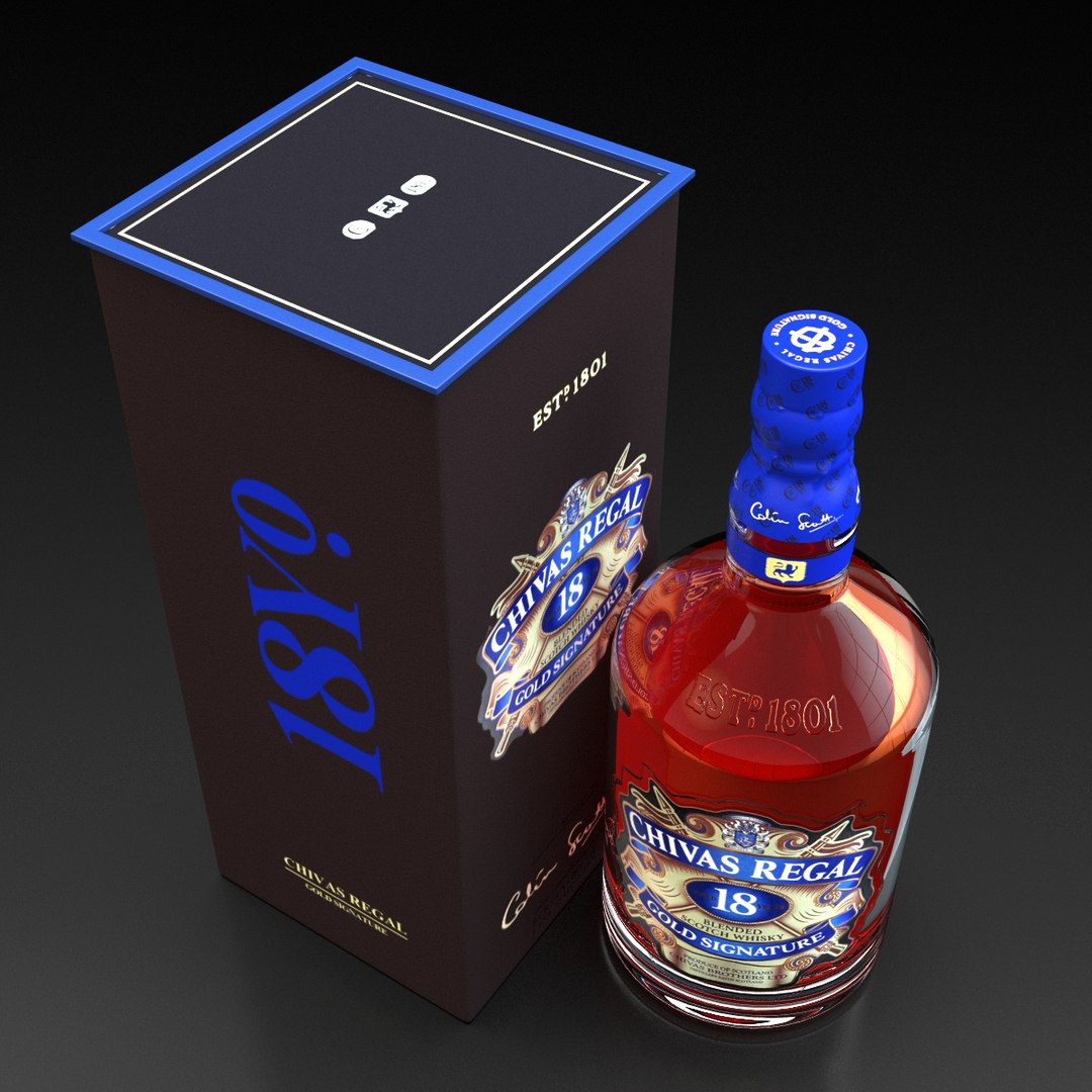 Chivas Regal 18 Packaging 3d Max