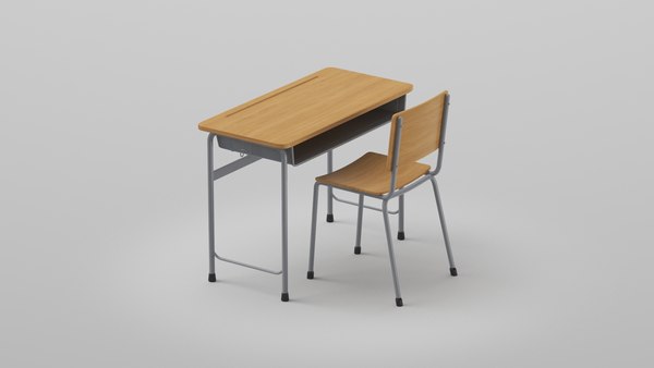 Classroom Desk And Chair 3D model - TurboSquid 1788611