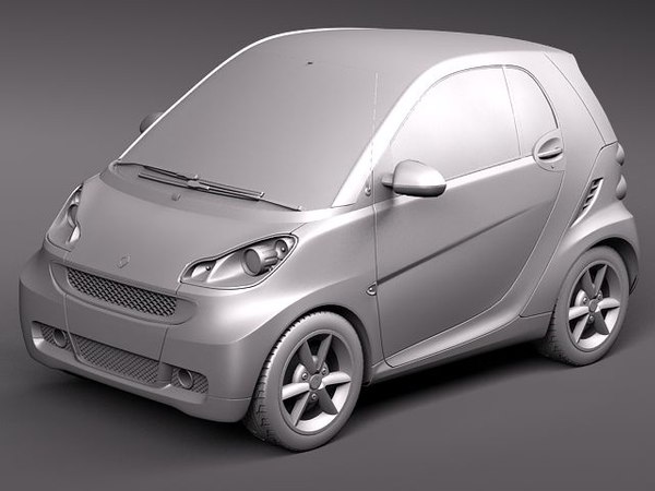 3d model smart 42 fortwo 2011