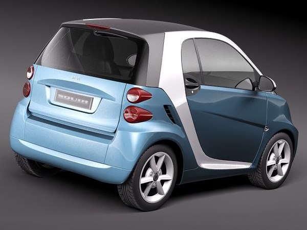 3d model smart 42 fortwo 2011