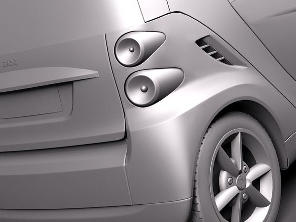 3d model smart 42 fortwo 2011