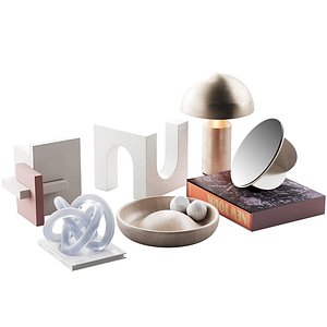 011 Living decor set NEW YORK 02 accessories for coffee table 3D