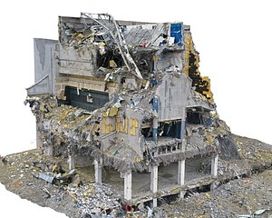 3D Demolished Building Ultra HD 16K 21