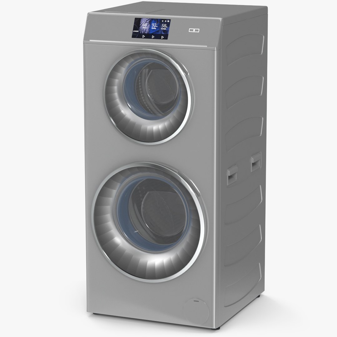 Duo Washer Dryer Machine 3D model TurboSquid 2080720
