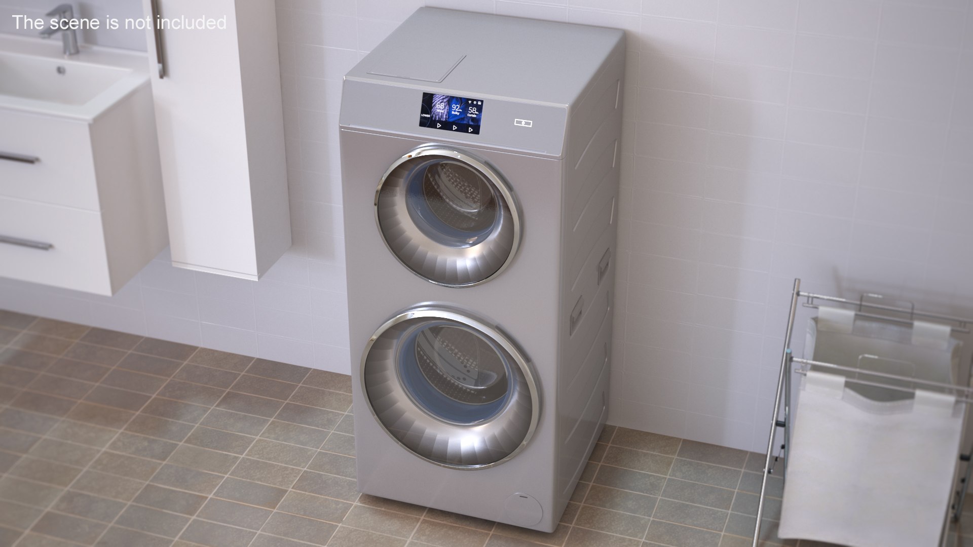 Duo Washer Dryer Machine 3D Model TurboSquid 2080720