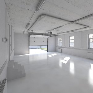 Home Garage Base Interior 1  Vray