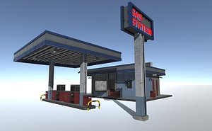 gas station 3D