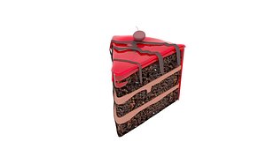 cake chocolate cherry 3D model