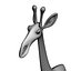 Golden giraffe figurine