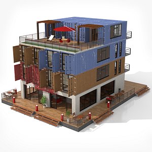 Container Residential Building 2 3D model