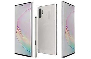 Samsung Galaxy Note 10 Plus Aura White Low Poly 3D
