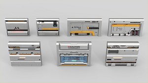 Scifi  Wall  Modular Kit Vol 1