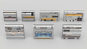 Scifi  Wall  Modular Kit Vol 1