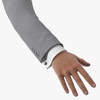 Right Male Arm in Business Jacket Gray