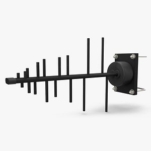 3D Outdoor Yagi Antenna 4G Black