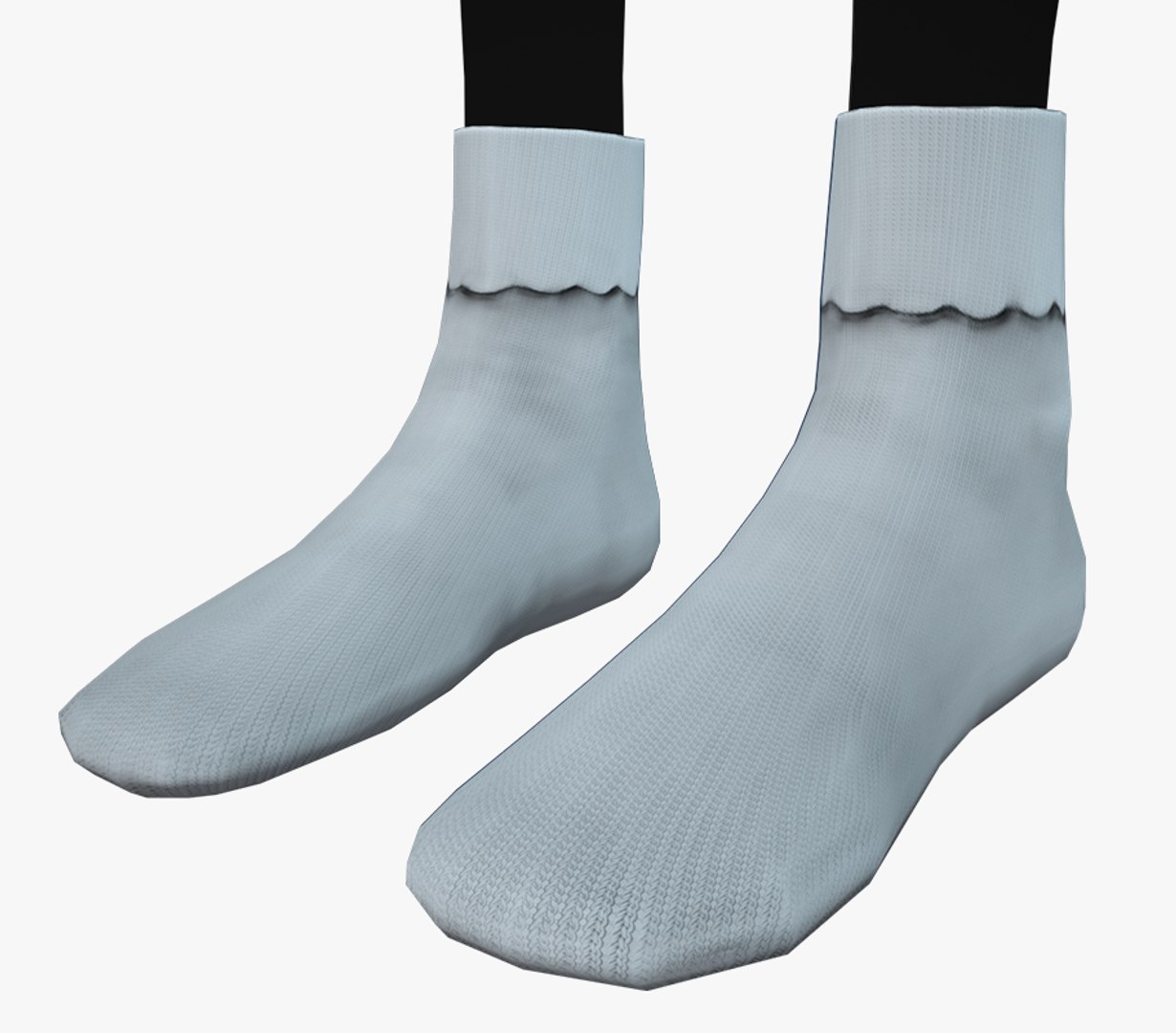 White Socks Style 1 3D - TurboSquid 1927935