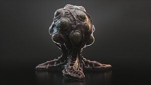 Alien biomass Low-poly 3D model
