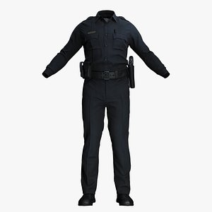 Police Officer Uniform - Game Ready Low Poly