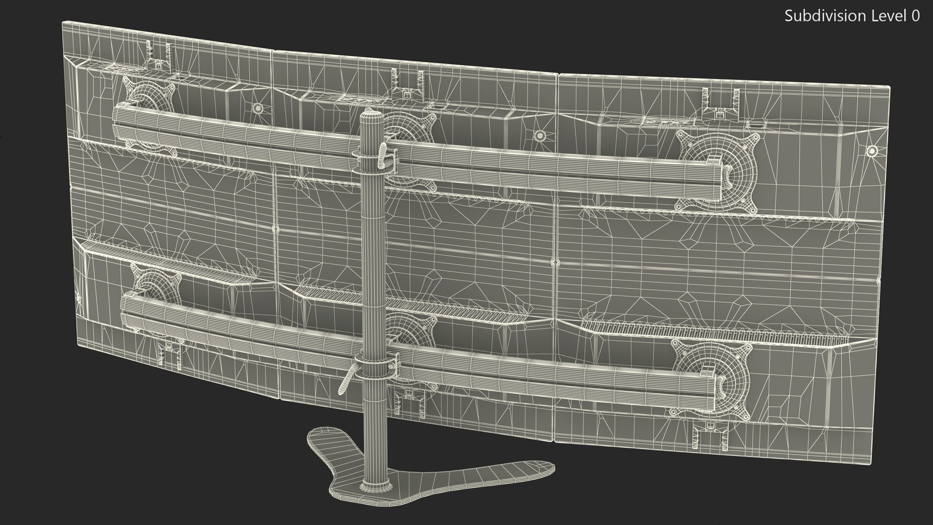 3D Command Center 6 Monitors Model - TurboSquid 2370134
