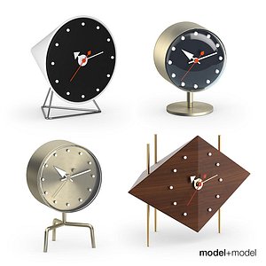 3d vitra nelson desk clocks model